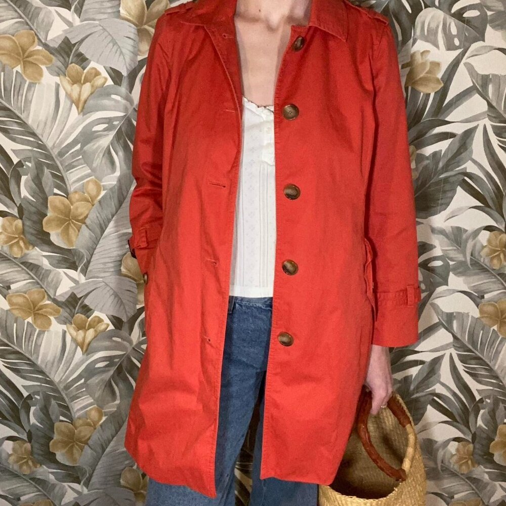 Coral Trench Coat